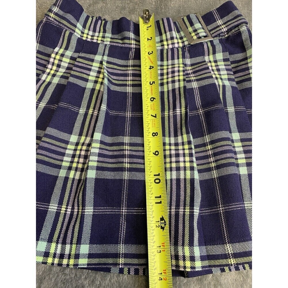 Justice Girls Faux Wrap Plaid Skirt Size L 12/14 - Picture 10 of 12